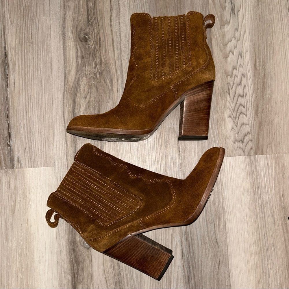 Dolce Vita Chestnut suede Ankle Booties - Picture 5 of 7